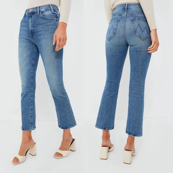 MOTHER | The Hustler Ankle Fray Jeans Scenic Route Medium Wash 26 - Picture 1 of 14
